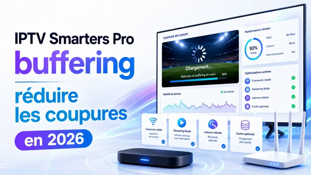 IPTV Smarters Pro buffering avec conseils pour réduire les coupures en 2026
