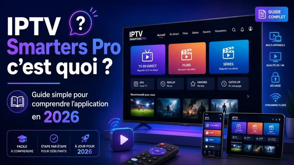 IPTV Smarters Pro c’est quoi ? Guide simple pour comprendre l’application IPTV en 2026