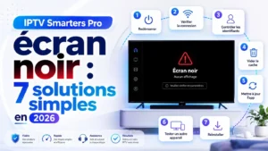 IPTV Smarters Pro écran noir avec 7 solutions simples pour résoudre le problème en 2026