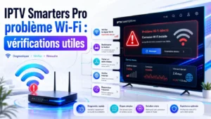 IPTV Smarters Pro problème Wi-Fi avec connexion instable, signal faible et vérifications utiles